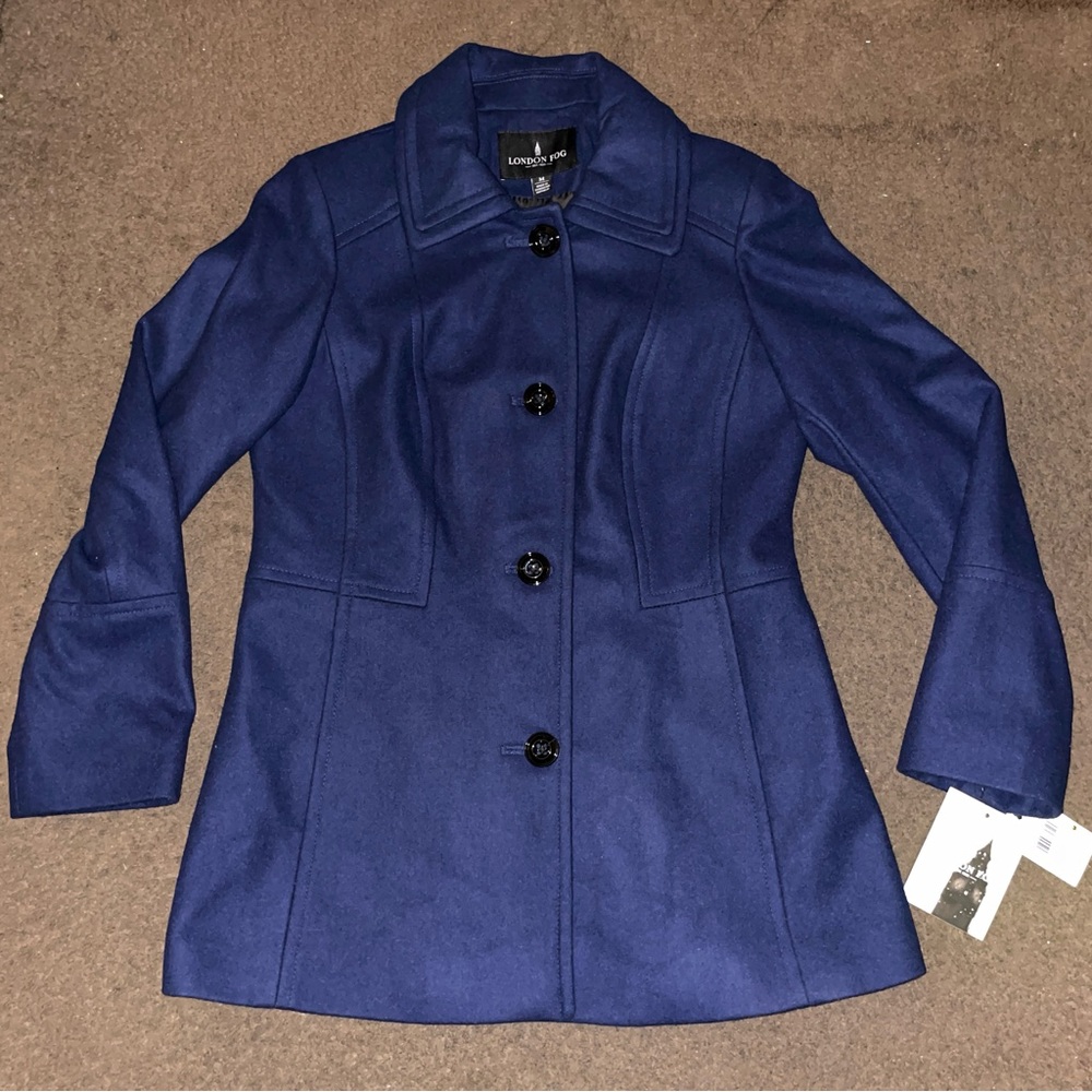 London Fog Wool-Blend Peacoat